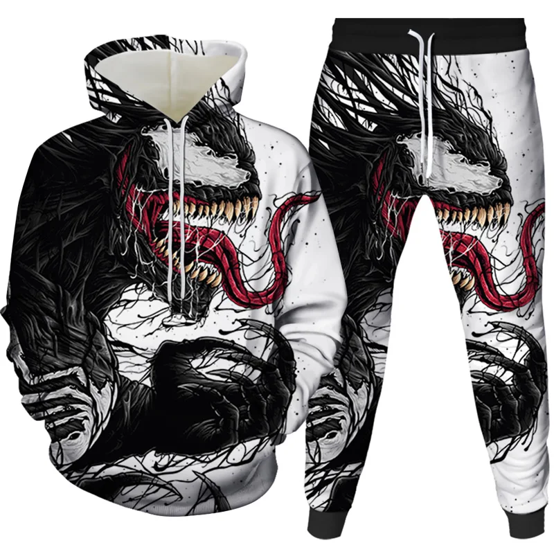 Новинка белая толстовка с 3d Веном популярная мужская одежда принтом черепа из