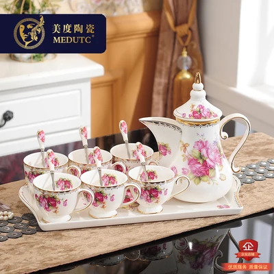 Английский керамический набор для послеобеденного чая черная посуда напитков