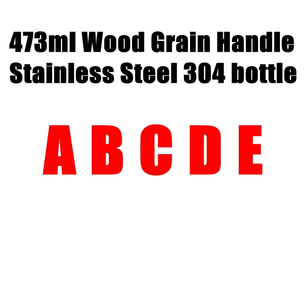 

473ml Wood Grain Handle Stainless Steel 304 bottle