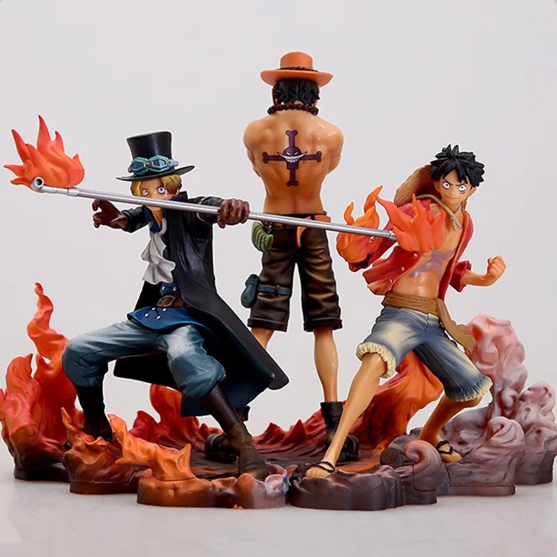 Фигурка Аниме D Luffy Ace Sabo 3 шт. набор из трех братьев ПВХ экшн фигурка Коллекционная