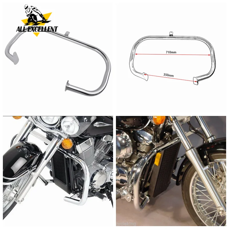 Хромированная Противоударная панель двигателя для Honda Shadow Aero VT750 750C VT400 2004 2005 2006 2007