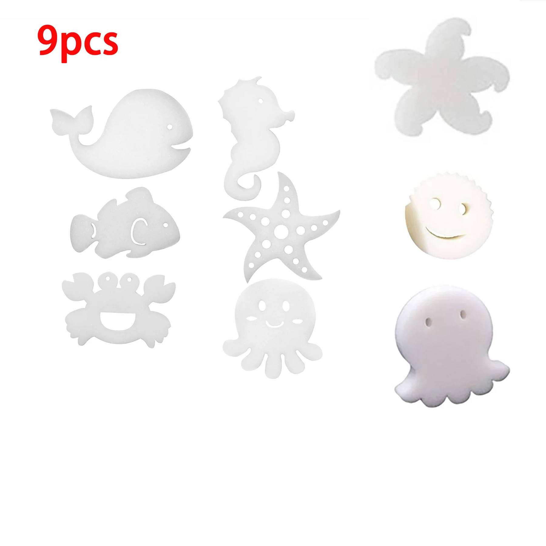 

6/9/10PCS Swimming Pool Filter Foam Reusable Oil Absorbing Scum Sponge Cute Shapes Clean Accessories Remover Floating Sponges