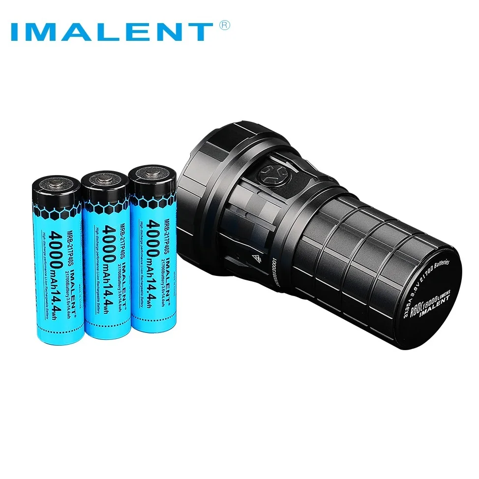IMALENT R60C Rechargeable LED Flashlight 18000LM Powerful Searching Light Waterproof with 21700 Battery for Caving, Patrolling