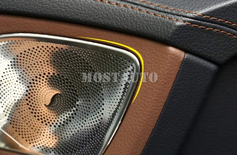 Для Benz S Class W222 нержавеющая внутренняя двери автомобиля Динамик накладка 2014 2019 4