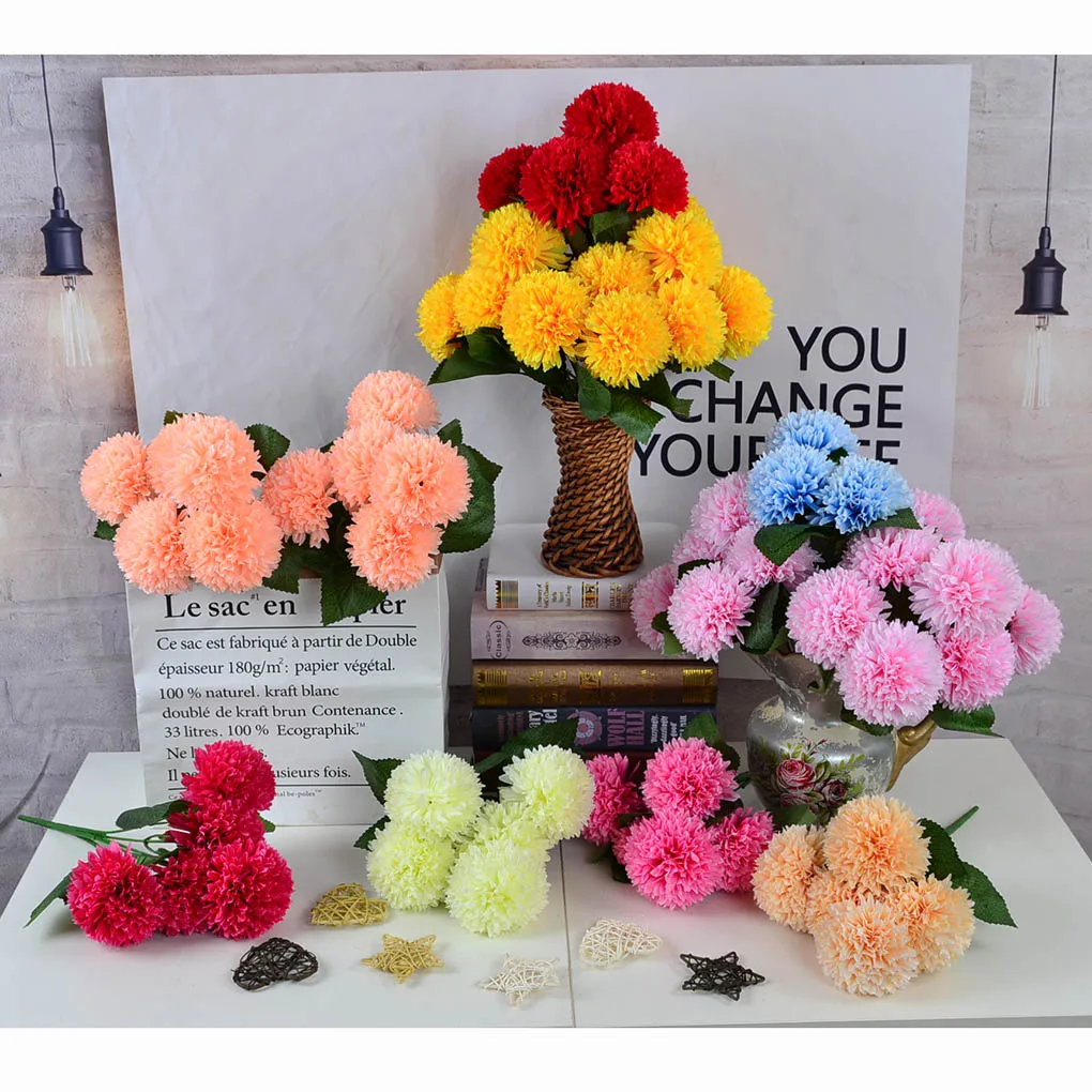 

Искусственный букет из 5 цветов, искусственный цветок из шелковой ткани с листьями, Цветочный декор для свадебной церемонии