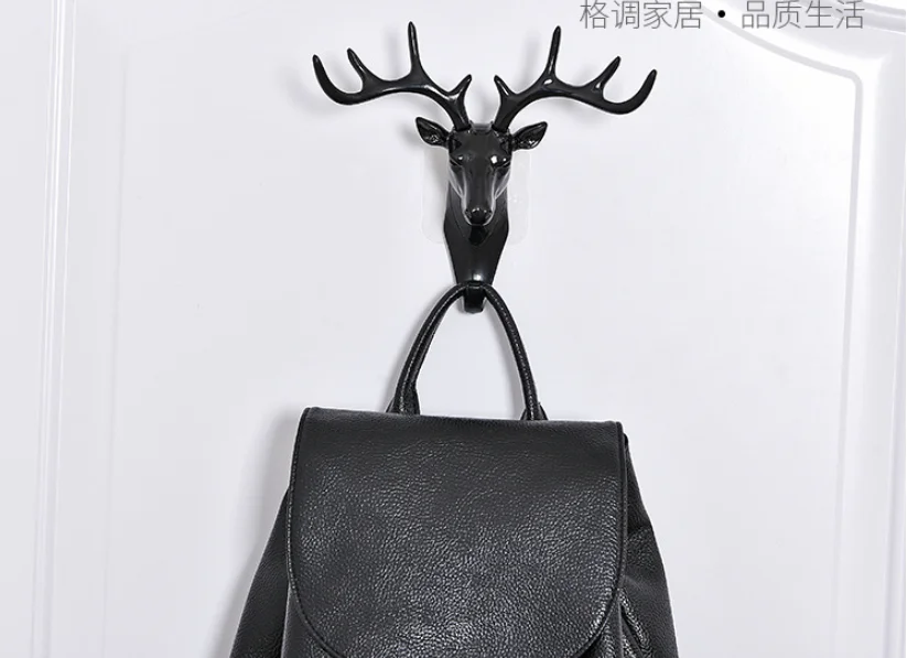 

Antlers American Style Wall Decoration Hook Creative Personality Deer Head Wall Hook Traceless Key Wall Hook