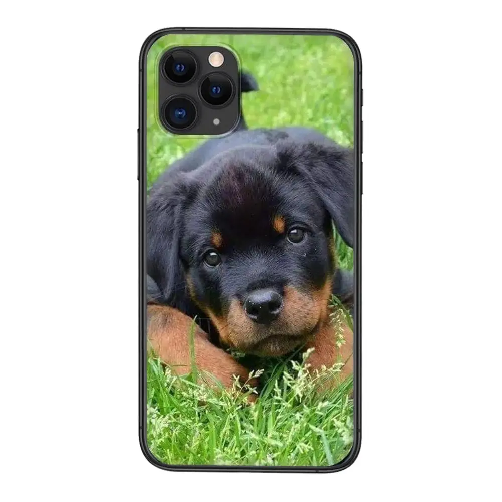 Симпатичный Ротвейлер Собака дешевый мужской ТПУ чехол для сотового телефона