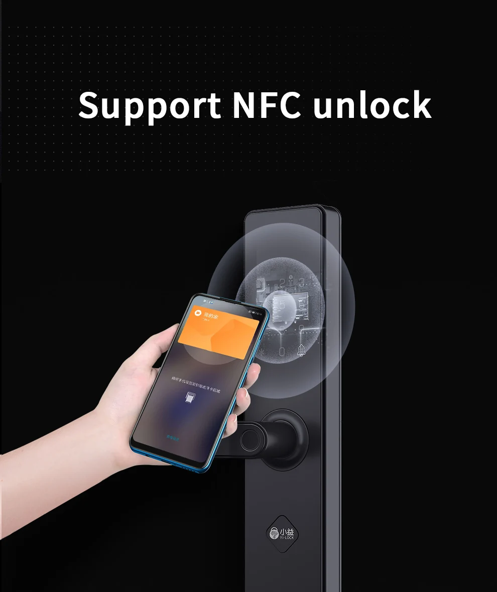 Умный биометрический дверной замок Yi-LOCK E206T, отпечаток пальца, электронный замок, NFC, отпечаток пальца, пароль, Bluetooth, RFID, приложение, Удаленная разблокировка
