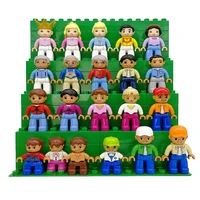 big building blocks character family series figures compatible figure human model plastic toys for large blocks kids gift