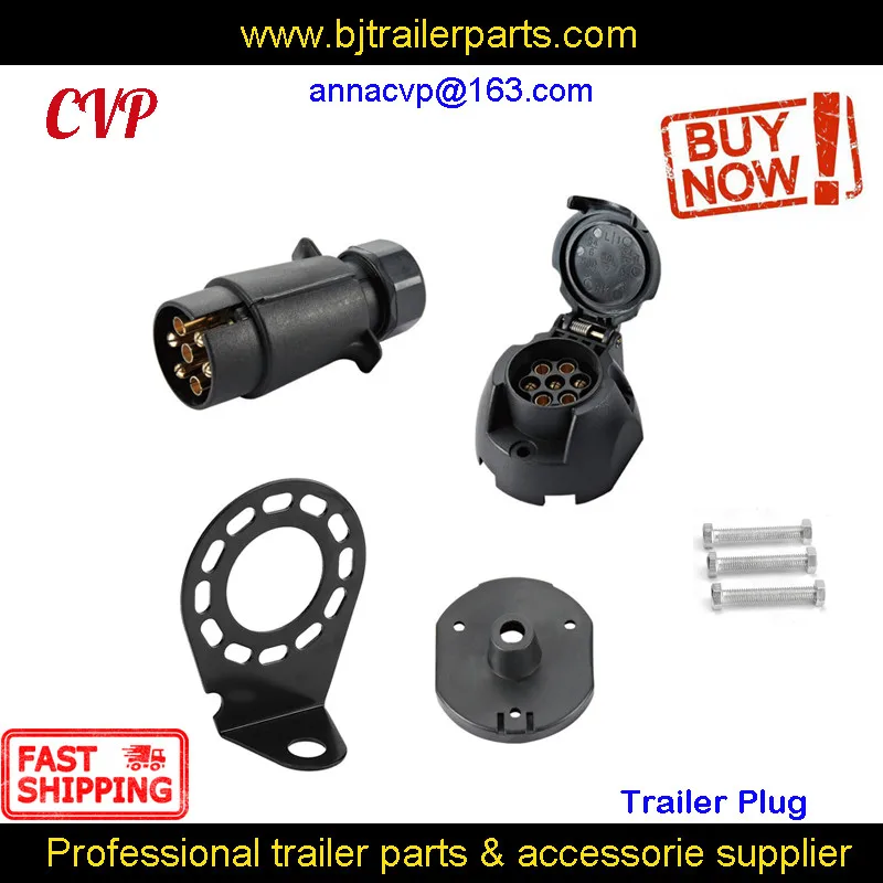 7 контактный соединитель прицепа Запчасти Пластик круглый разъем лодка автодом