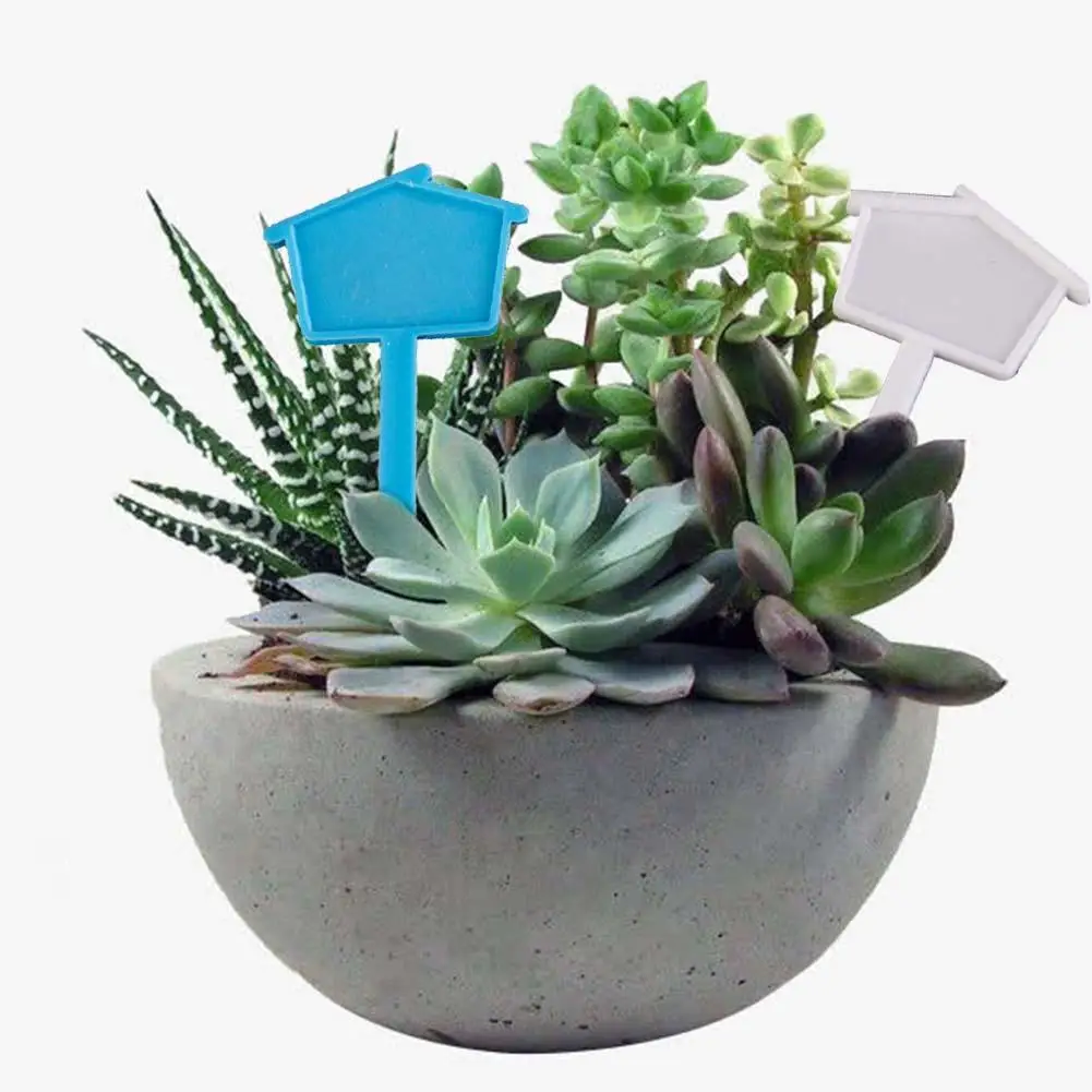 20 шт. в форме маленького дома пластиковые бирки для растений этикетки с цветами