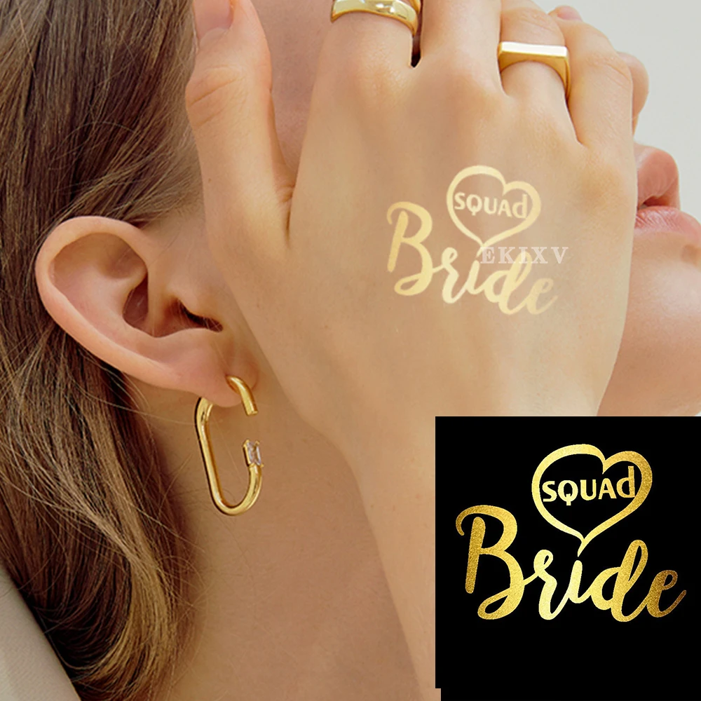 Водостойкие поддельные татуировки корона для кладки Временные бронзовые