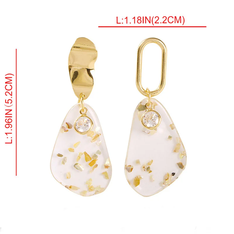 Женские Висячие серьги с жемчугом прозрачные акриловые в богемном стиле