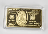 gold plated dollars commemorative usd 100 dollar bullion 24k gold bar metal coin golden bars gold bullion antique collection
