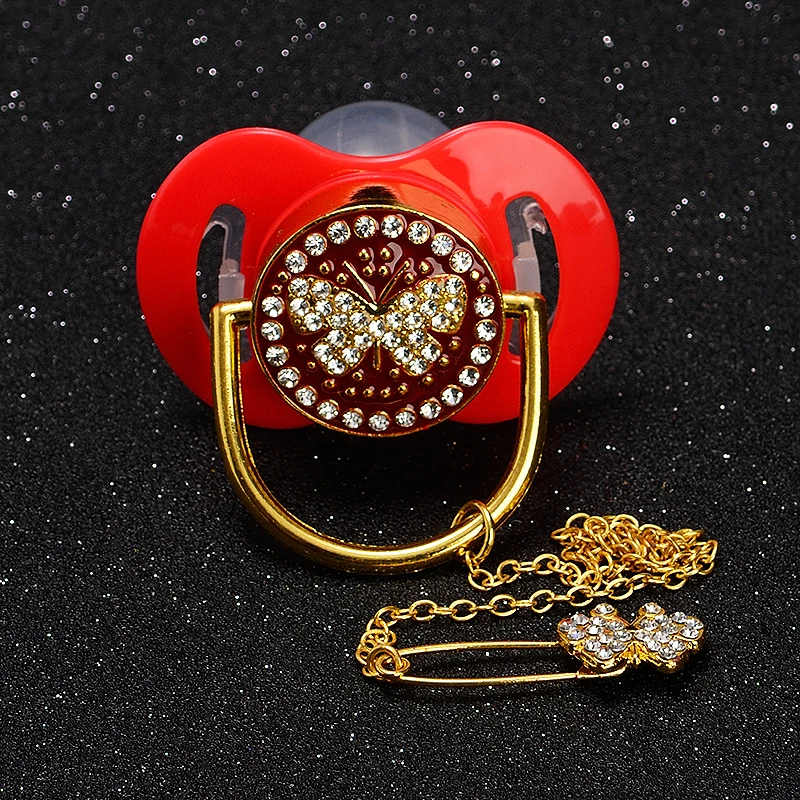 BLING bling Корона Стразы детская белая соска/соски/манекен/кокка/chupeta детский подарок