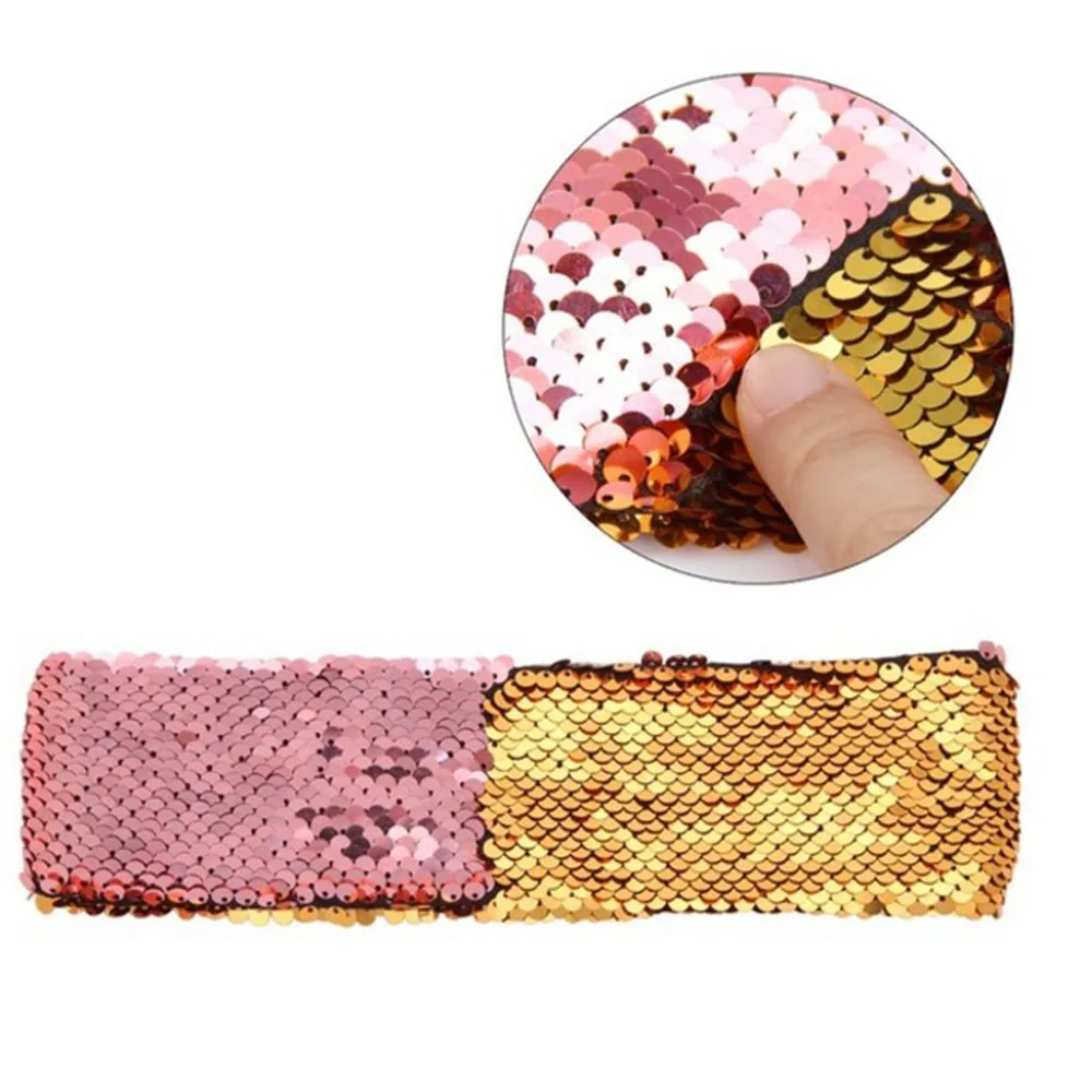 Женский двусторонний ободок с блестками 3 цвета модный для девушек и женщин| |