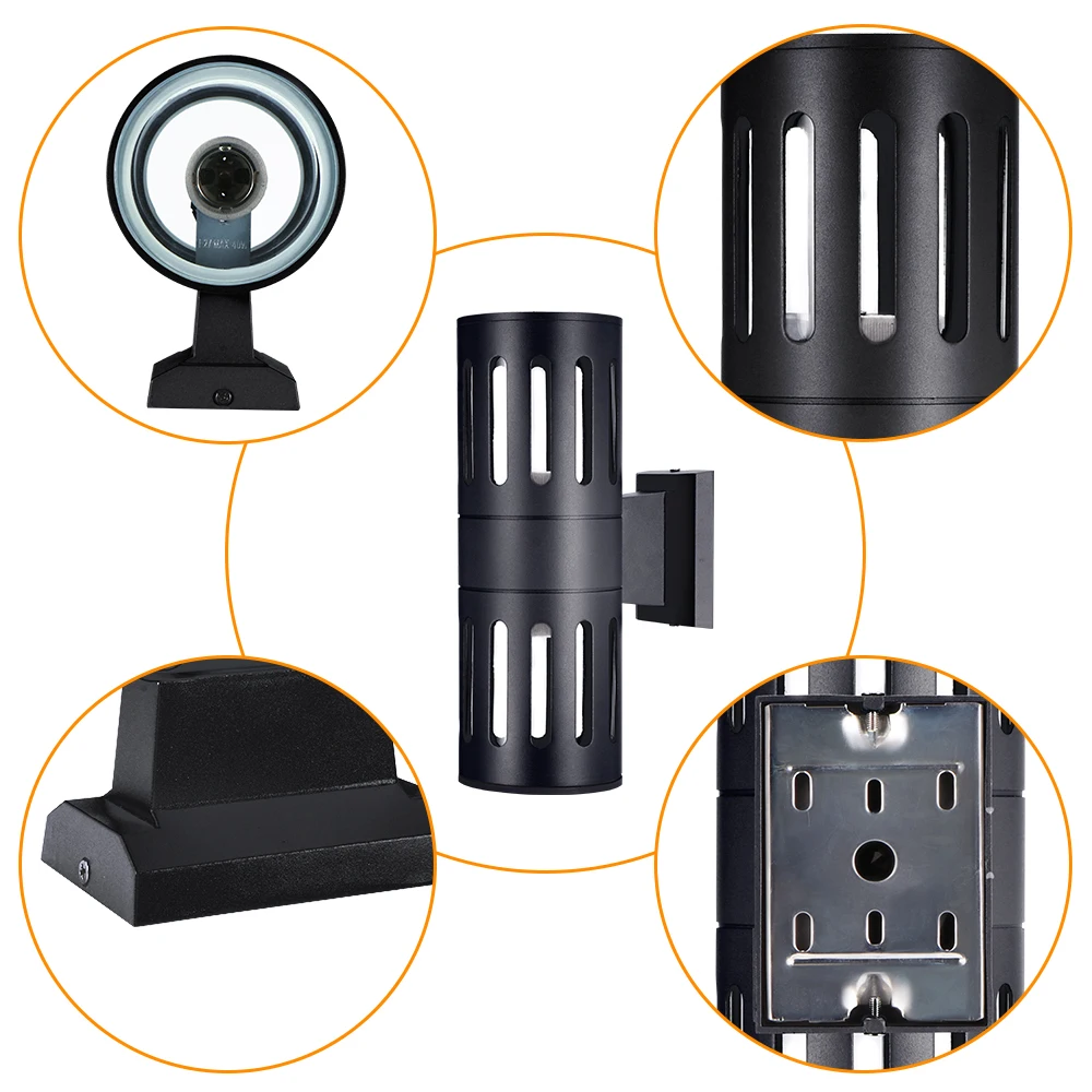 Новый абажур с двумя головками IP65 Водонепроницаемый светодиодный настенный