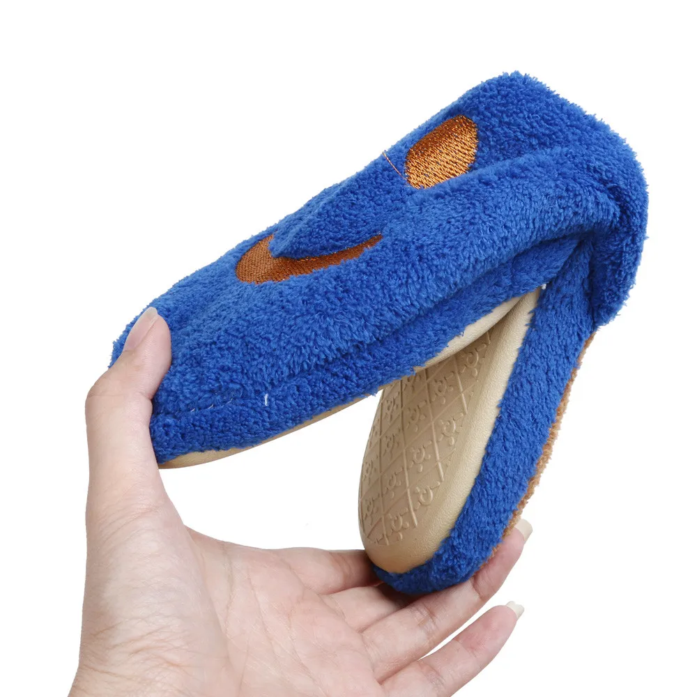 Милые женские и мужские тапочки с пандой из мультфильма зимние теплые домашние