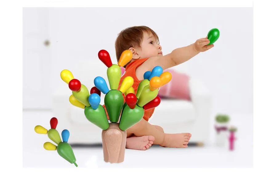 Сборная деревянная игрушка-кактус Детский обучающий материал Монтессори