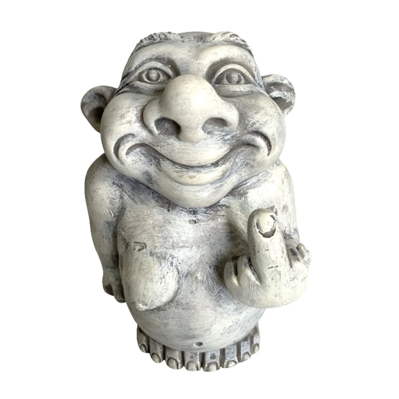 

Креативная статуя с большим носом для пожилых людей, забавный средний палец, карликовый моделирующий орнамент, скульптура, искусственный Д...