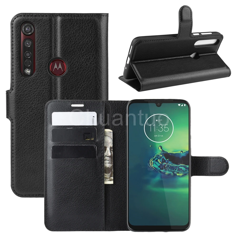 Чехол книжка из искусственной кожи для Motorola Moto G8 Plus откидной бумажник чехлы