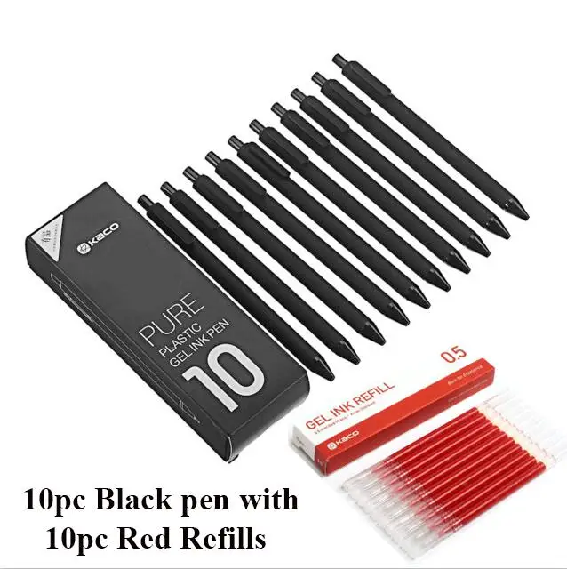 As picture 5 10 шт./компл. Xiaomi Mi KACO ручка 0,5 мм ABS Пластик гладкая чернильная ручка для студента работника Применение для дома/школы/KACO пополнения чернил - Цвет: As picture 5