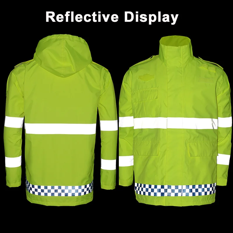 SFVest флуоресцентный желтый светоотражающий дождевик с высокой видимостью