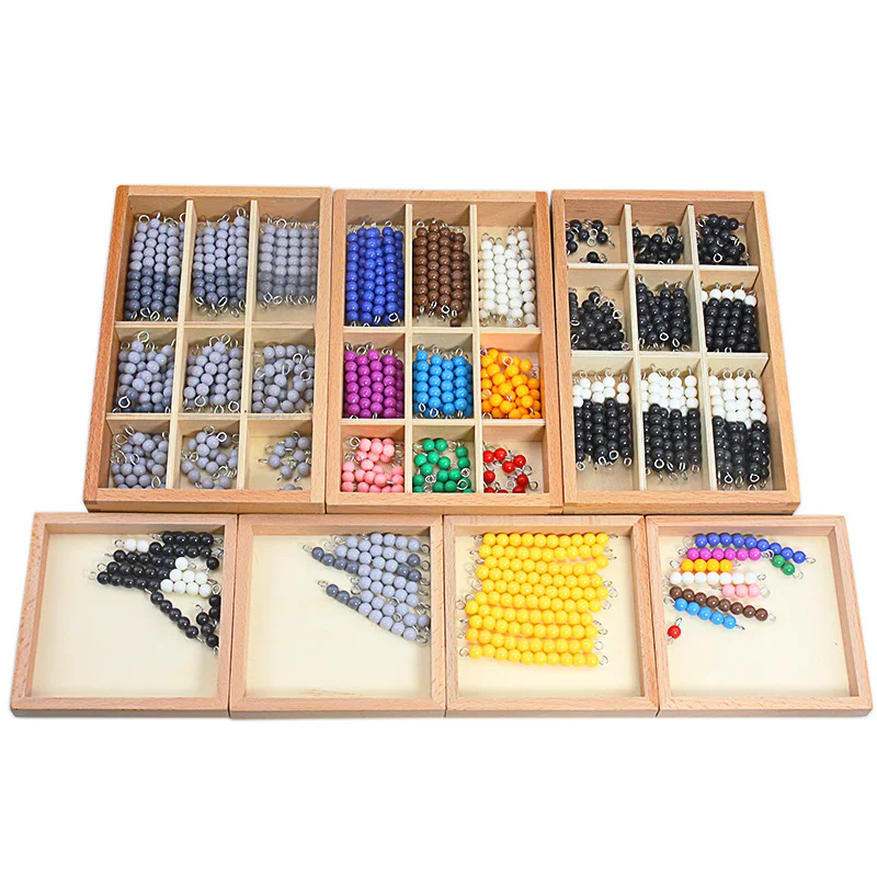 

Montessori Wooden Checker Beads Board Colorful Black & White Grey Checker Board Beads Link Dragon & Reduce Dragon Game Baby Toys