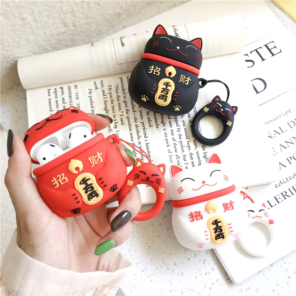 Чехол для наушников CHIPAL Japan Lucky Cat Claw Night Owl Bulldog чехол s AirPods силиконовый Air