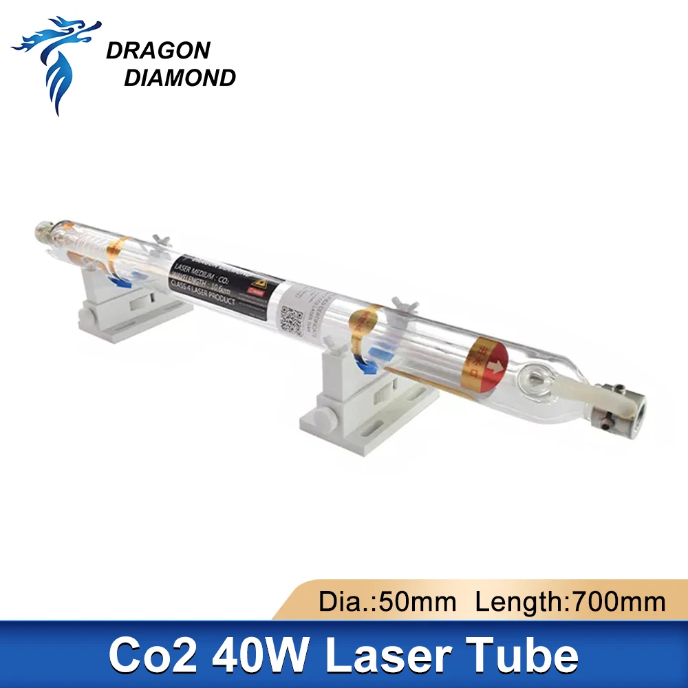 100% Power 40W Co2 Laser Tube Double Metal Head Laser Lamp Length 700mm Diameter 50mm For CO2 Laser Engraver Cutting Machine