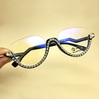 Солнцезащитные очки кошачий глаз для мужчин и женщин, модные Прозрачные солнечные, с защитой UV400, в Корейском стиле