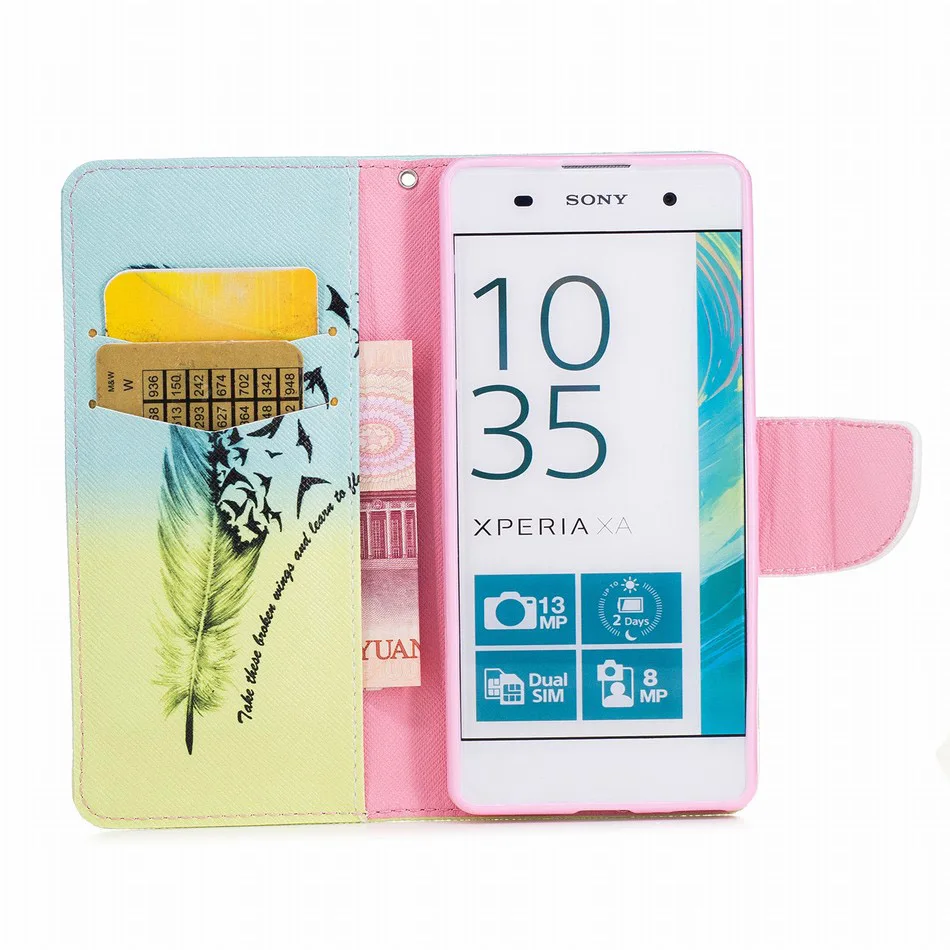Кожаный чехол книжка для Sony Xperia 5 8 10 L1 L2 L3 E6 XA1 Z6 XZ XZS XZ1 XZ2 XA2|covers for sony xperia|z5 compactwallet case |