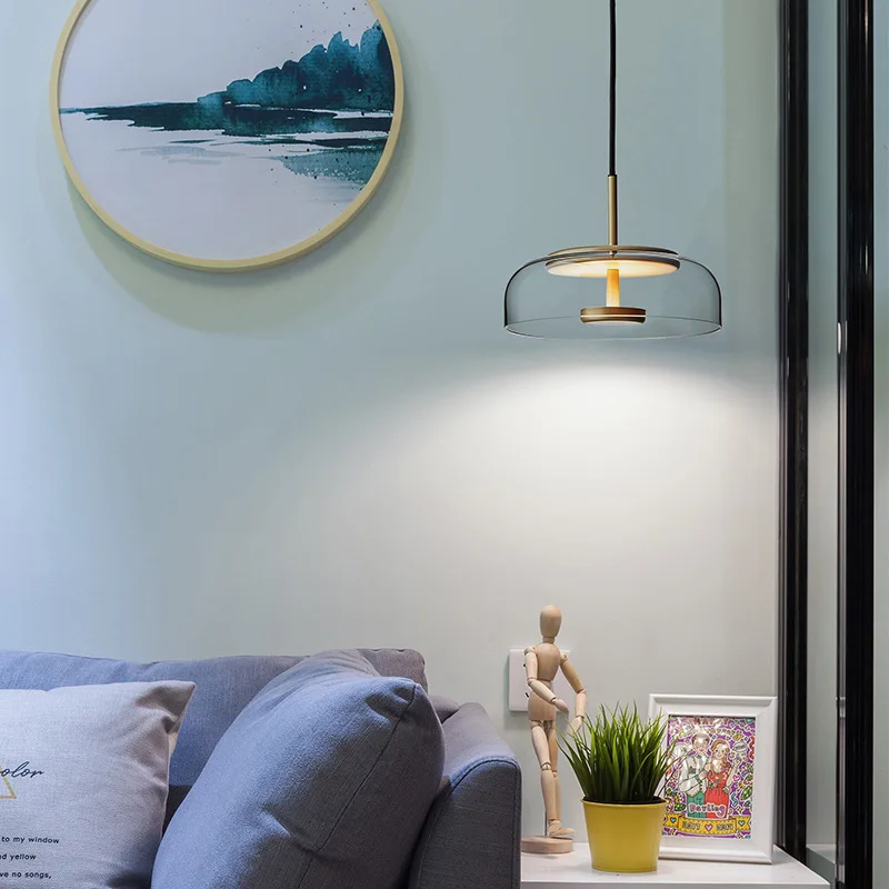LukLoy Single Head Modern Creative Pendant Light Glass Hanging Lamp Simple Restaurant Ball Bedroom Art Decoration | Освещение
