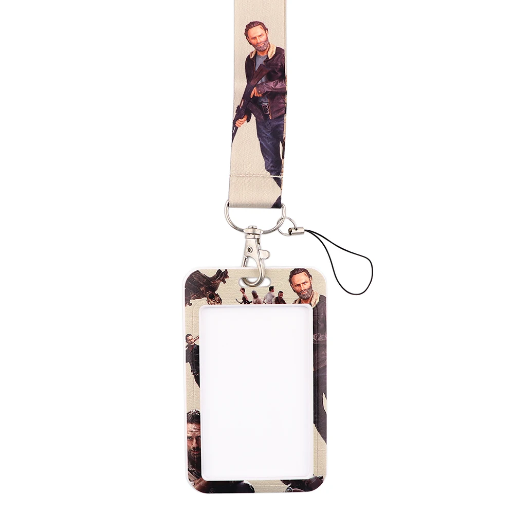 

K3177 The Walking Dead Fashion Lanyard ID Badge Holder Bus Pass Case Cover Slip Bank Credit Card Holder Strap Card Holder