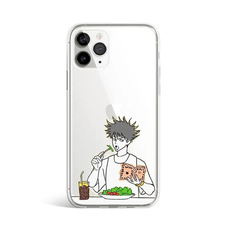 

Jujutsu Kaisen Satoru Gojo anime Phone Case Transparent for iPhone 11 12 mini pro XS MAX 8 7 6 6S Plus X 5S SE 2020 XR