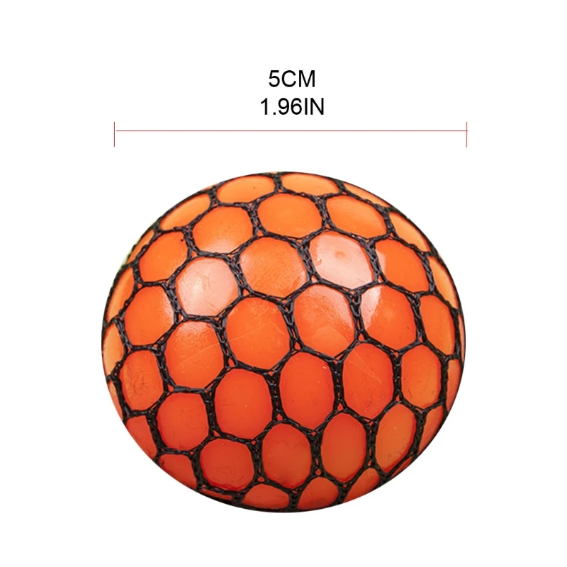 

1PC Anti-anxiety Mesh Ball Interactive Toy for Kid Toddler Special Needs Pressure Relieving Vent Ball Toy TPR Grape Ball