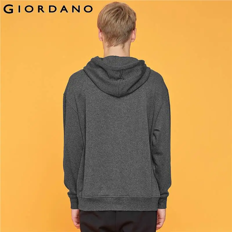 Толстовка Giordano мужская с буквенным принтом свитшот карманом Kanga и кулиской 91099790 |