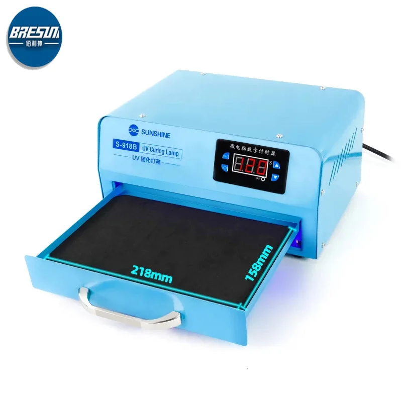 

SUNSHINE S-918B Fast Heat Dissipation UV Curing Light Box High Power No Blistering for OCA Bonding of Edge Glass repair tool
