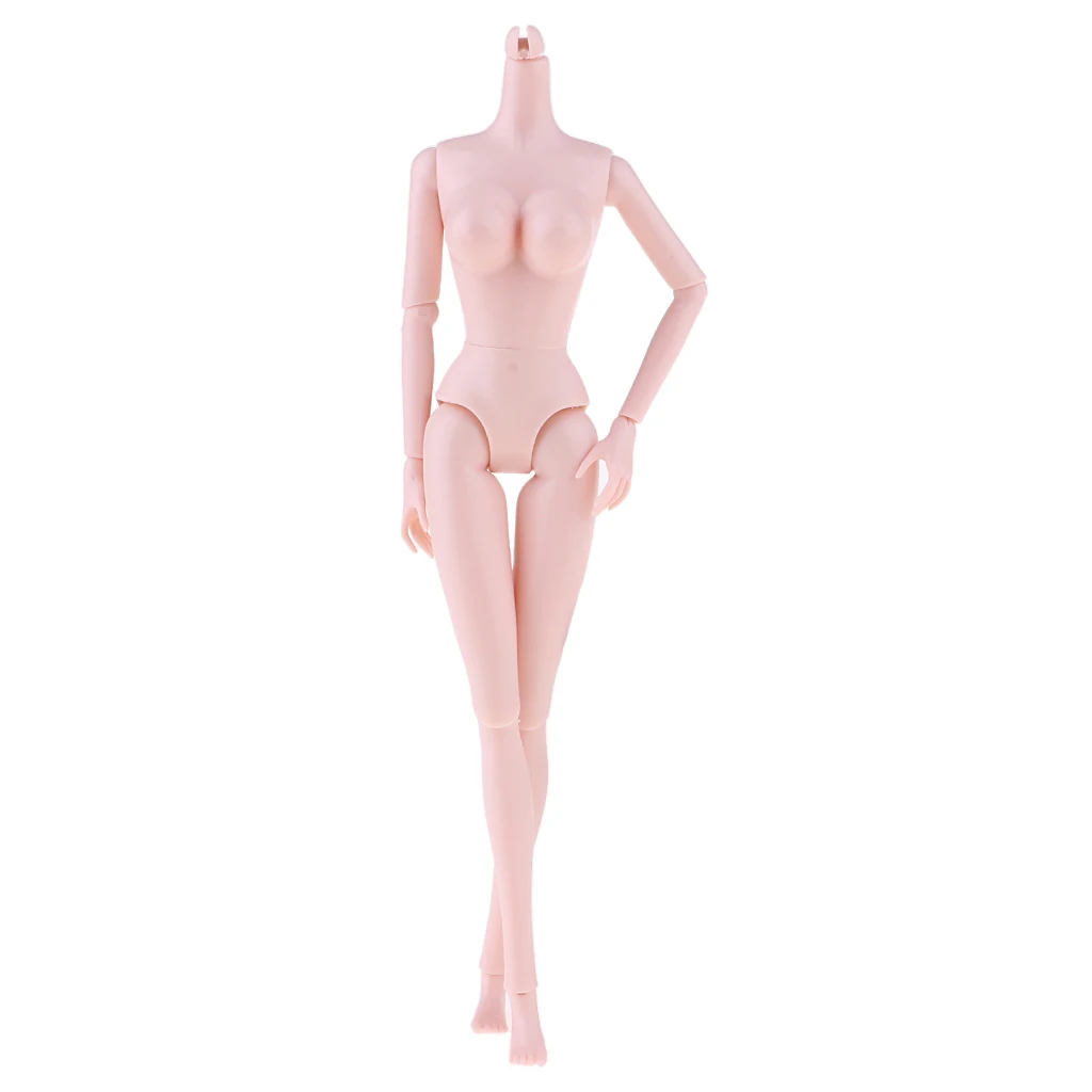 

14 1/6 Pink Skin Tone Large Bust Female Girl Ball-Jointed Body Doll Toy