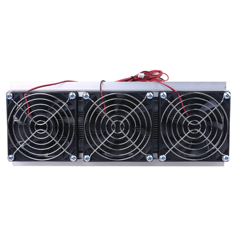 

TEC Electron Semiconductor Refrigeration Cooler Triple Fan Thermoelectric Module Kit DIY Peltier Cooling Unit