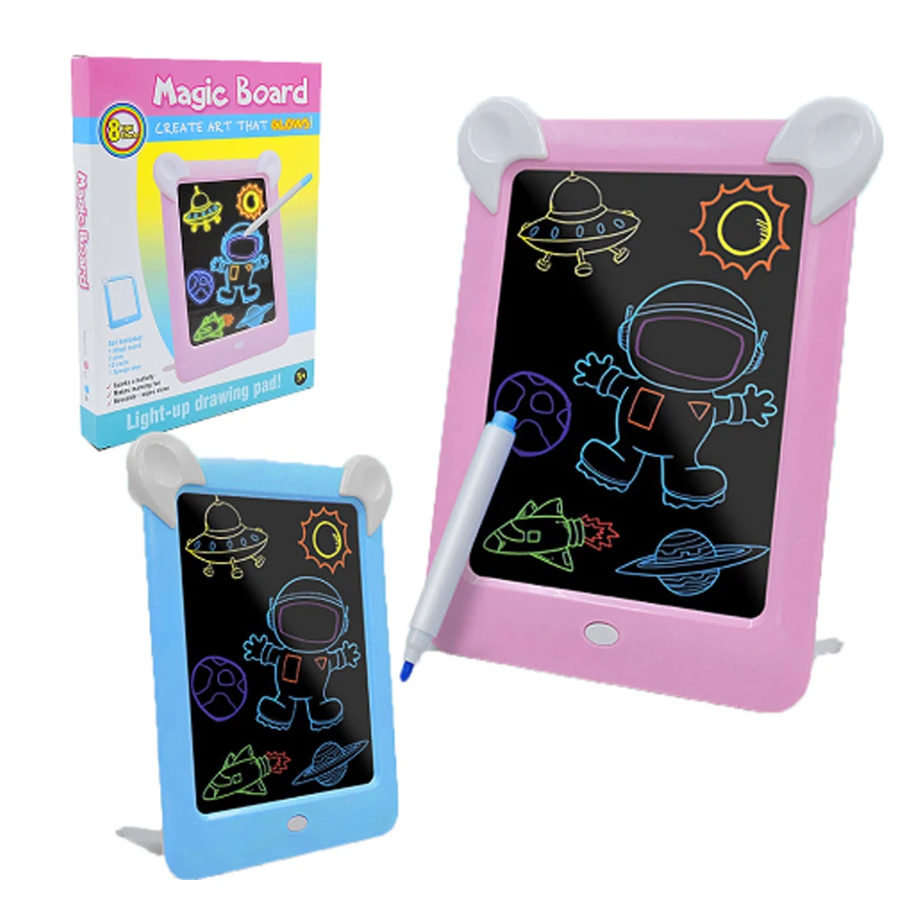 

Luminous Magic Pad Drawing Board LED Shining Magic 3D Effects Puzzle Board Kids LEDs Lights Glow Art Drawing Toys Gifts