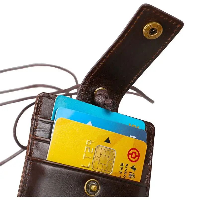 THINKTHENDO RFID из натуральной кожи визитница кредитный кошелек держатель для