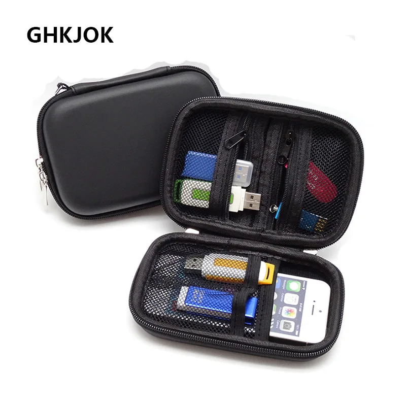 Жесткий сумка держатель карты SD USB кабель U диска Сумка Чехол для мобильного Мощность телефон SD карты USB flash Drive случае мини Hdd BOX