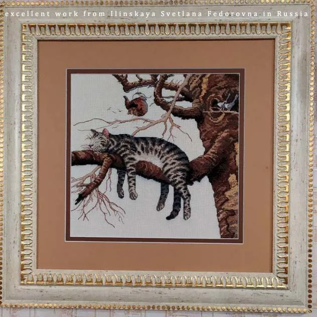 Бесплатная доставка высококачественный Набор для вышивки крестиком кошка