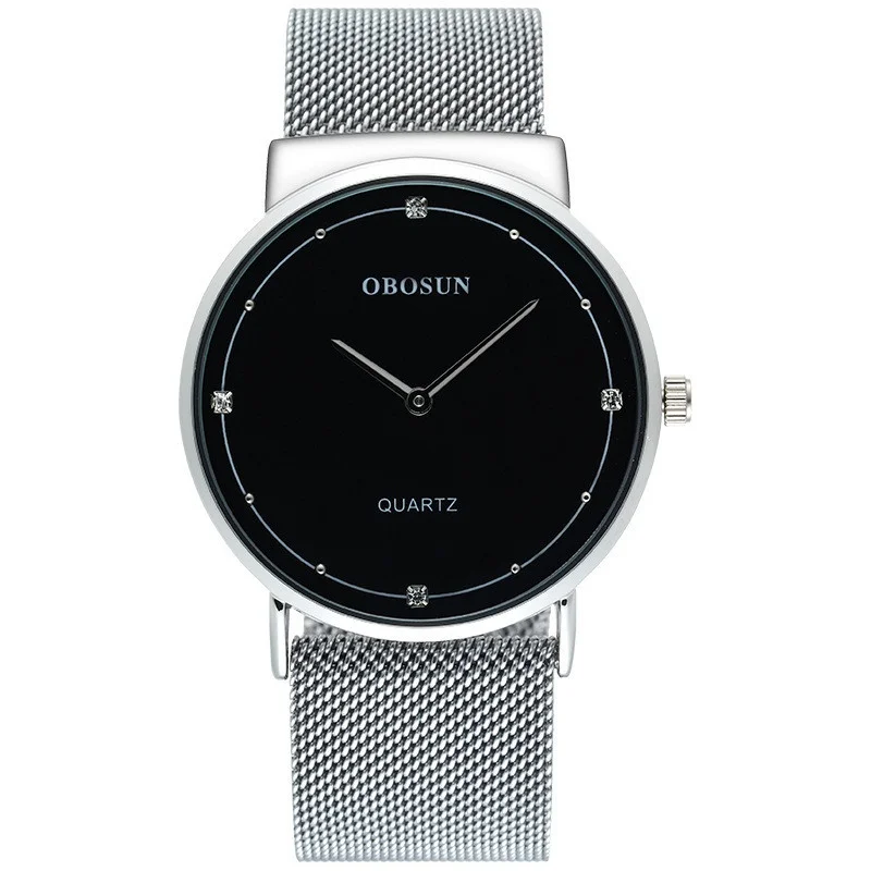 

Magnetic Button Simple Quartz Waterproof Fashion Sports Mesh Strap Men's Watch
