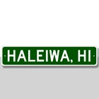 Haleiwa, гавайский Металлический Настенный декор, городской знак-алюминий
