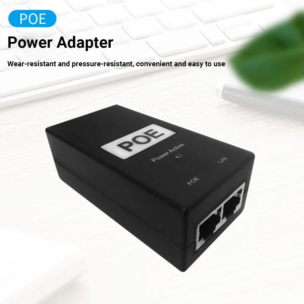 

48V 0.5A POE Adapter Injector Short Circuit Protection Ethernet Power Supply for IP Camera Phone CPE Router Monitor