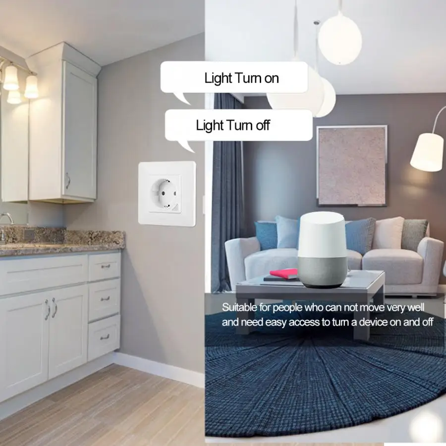 Wifi умная розетка для Alexa/Google Home Assistant/IFTTT EU Plug AC 100-240V Горячая Распродажа