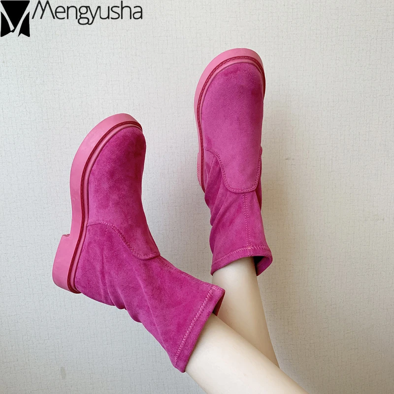 Горячая Распродажа ярких цветов женские сапоги martin 2 высота трубки меховая