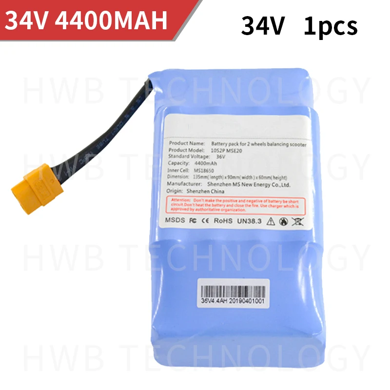 36V литий ионная аккумуляторная батарея 4400mah 4.4AH ионный элемент для электрического